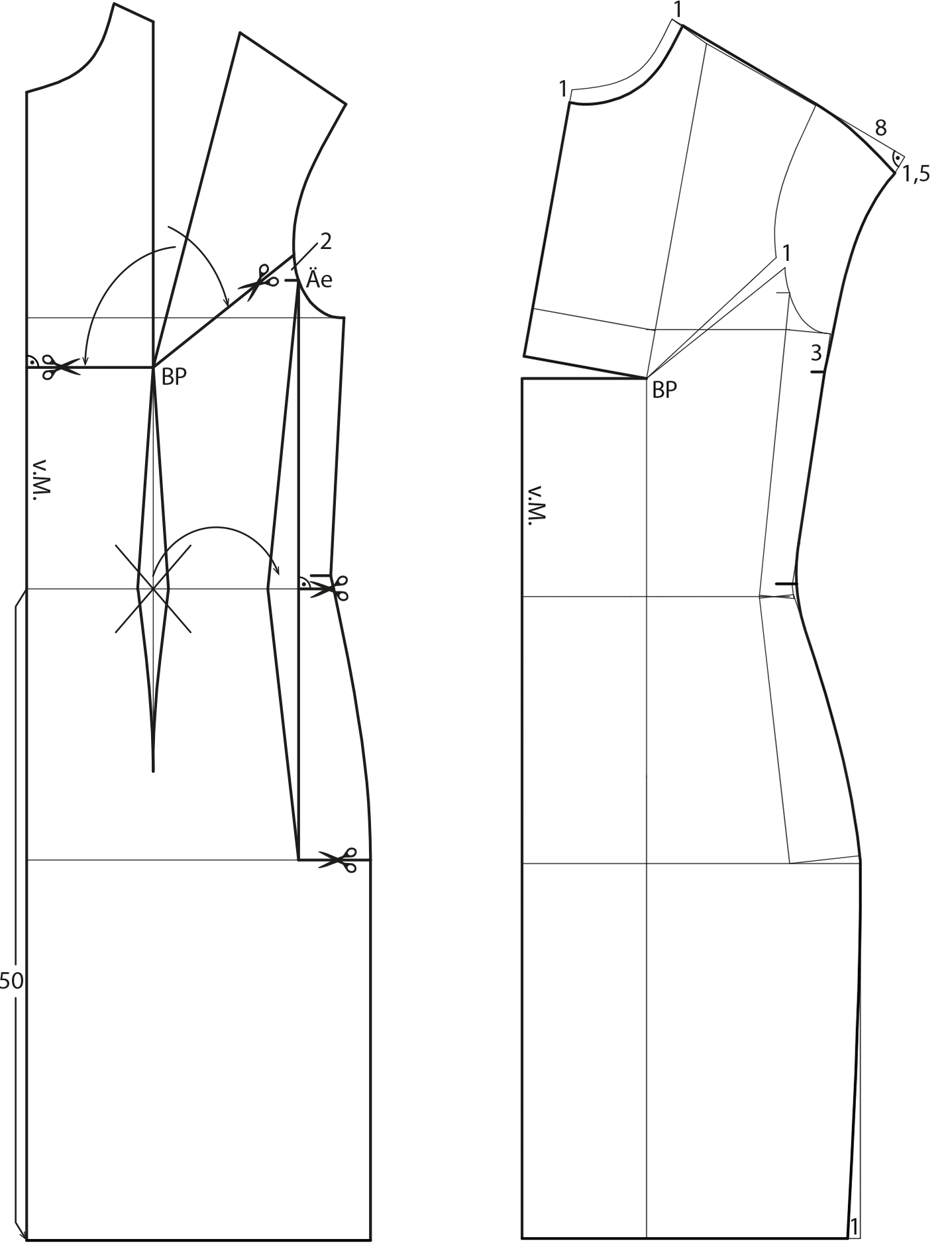 Dart and Seam Variations for Dresses › M.Mueller & Sohn