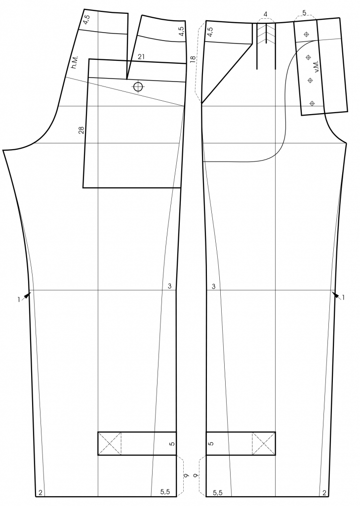 hose schnürung vorne