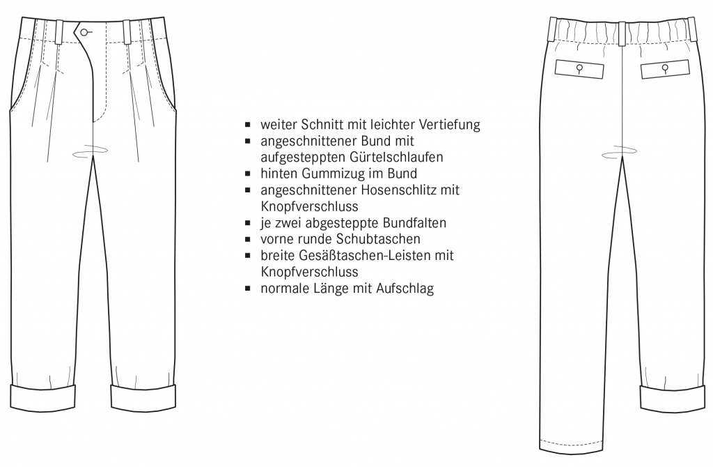 Hosen mit Bundfalten konstruieren › M.Müller & Sohn