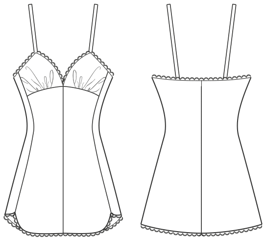 Pattern Construction for Lingerie Dresses, Camisoles, Shorts › M.Mueller &  Sohn