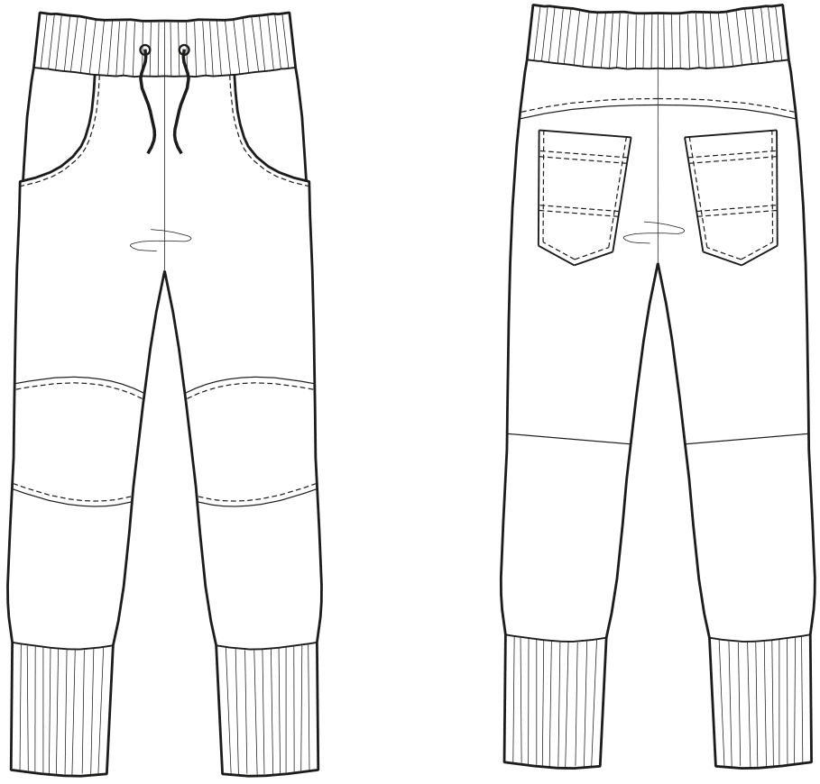 Pattern Construction for Relaxed Pants › M.Mueller & Sohn