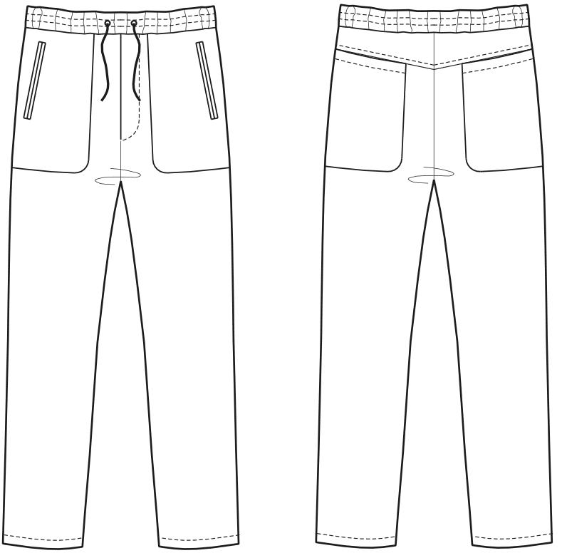 Pattern Construction for Relaxed Pants › M.Mueller & Sohn