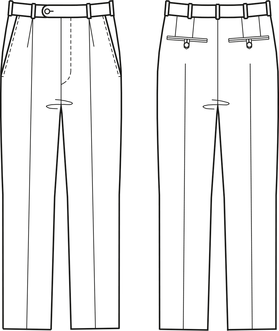 Basic Pleat Front Trouser Block Pattern › M.Mueller & Sohn