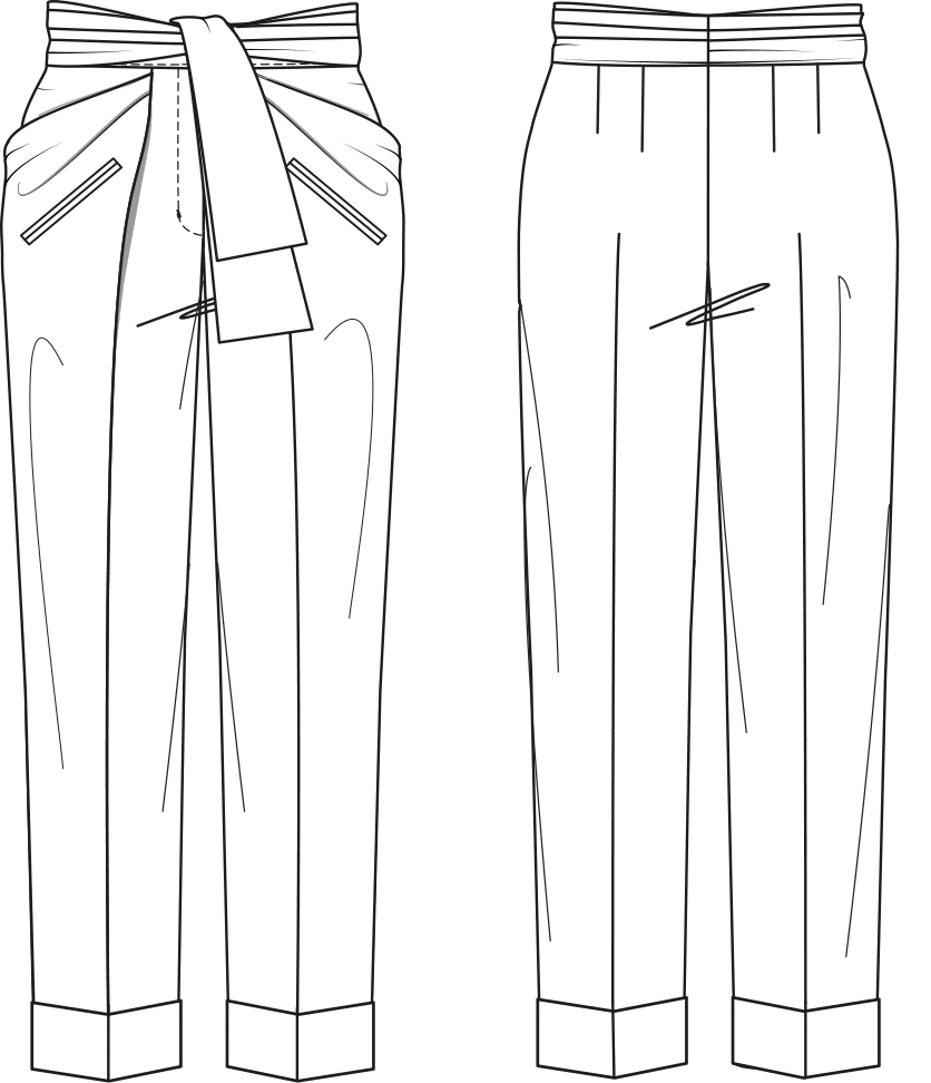 Pattern Construction for Wide Leg Trousers › M.Mueller & Sohn