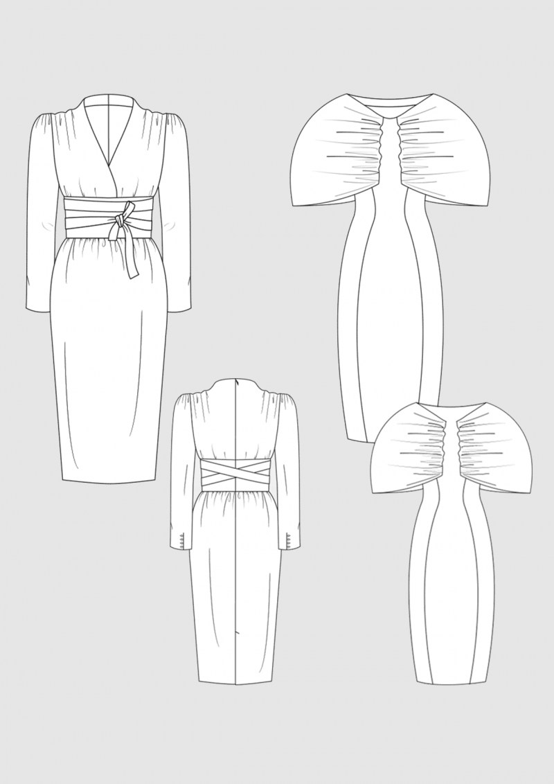 Produkt: Schnittmuster Etuikleid mit Ärmelvarianten