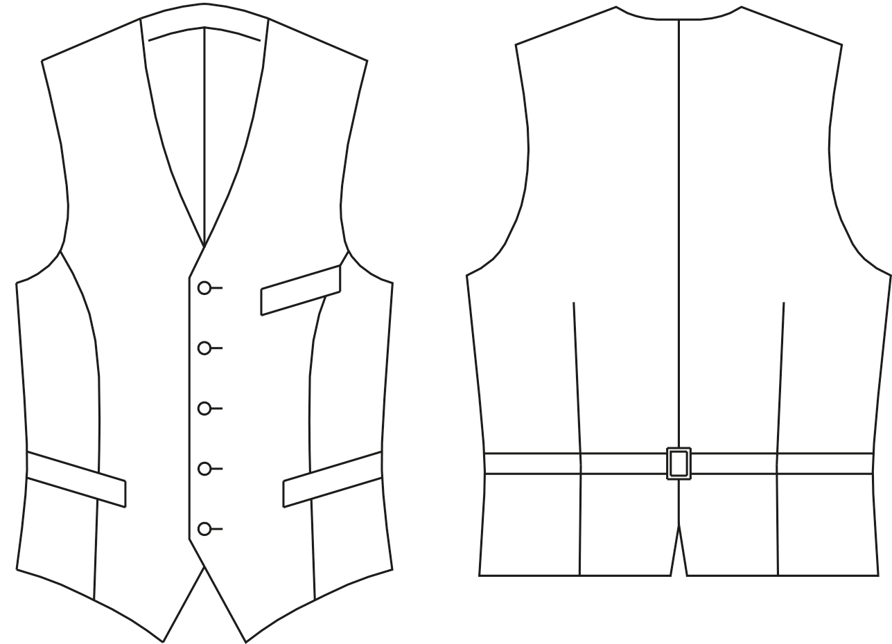 Free Downloads: Illustrator Vest Flat Sketches