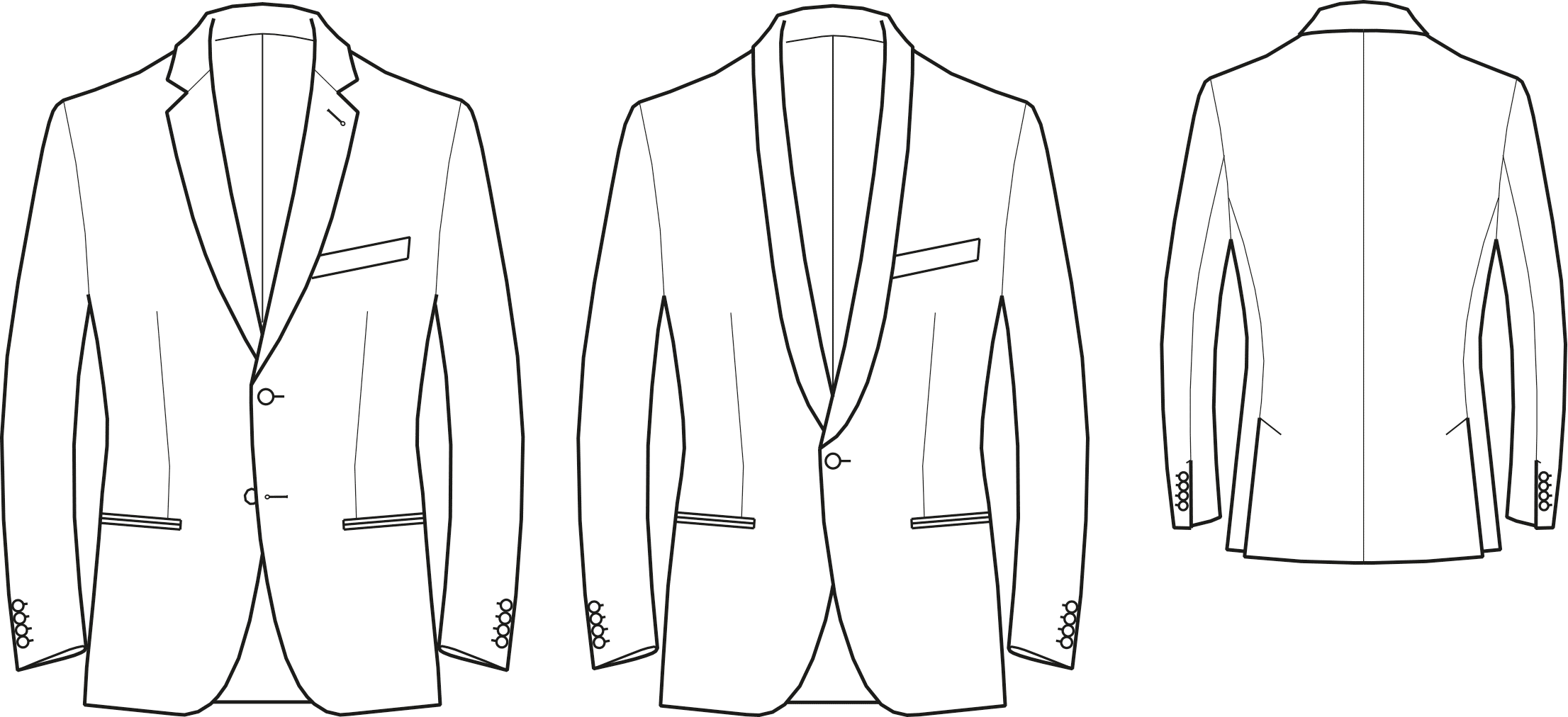 pattern double-breasted jacket basic block