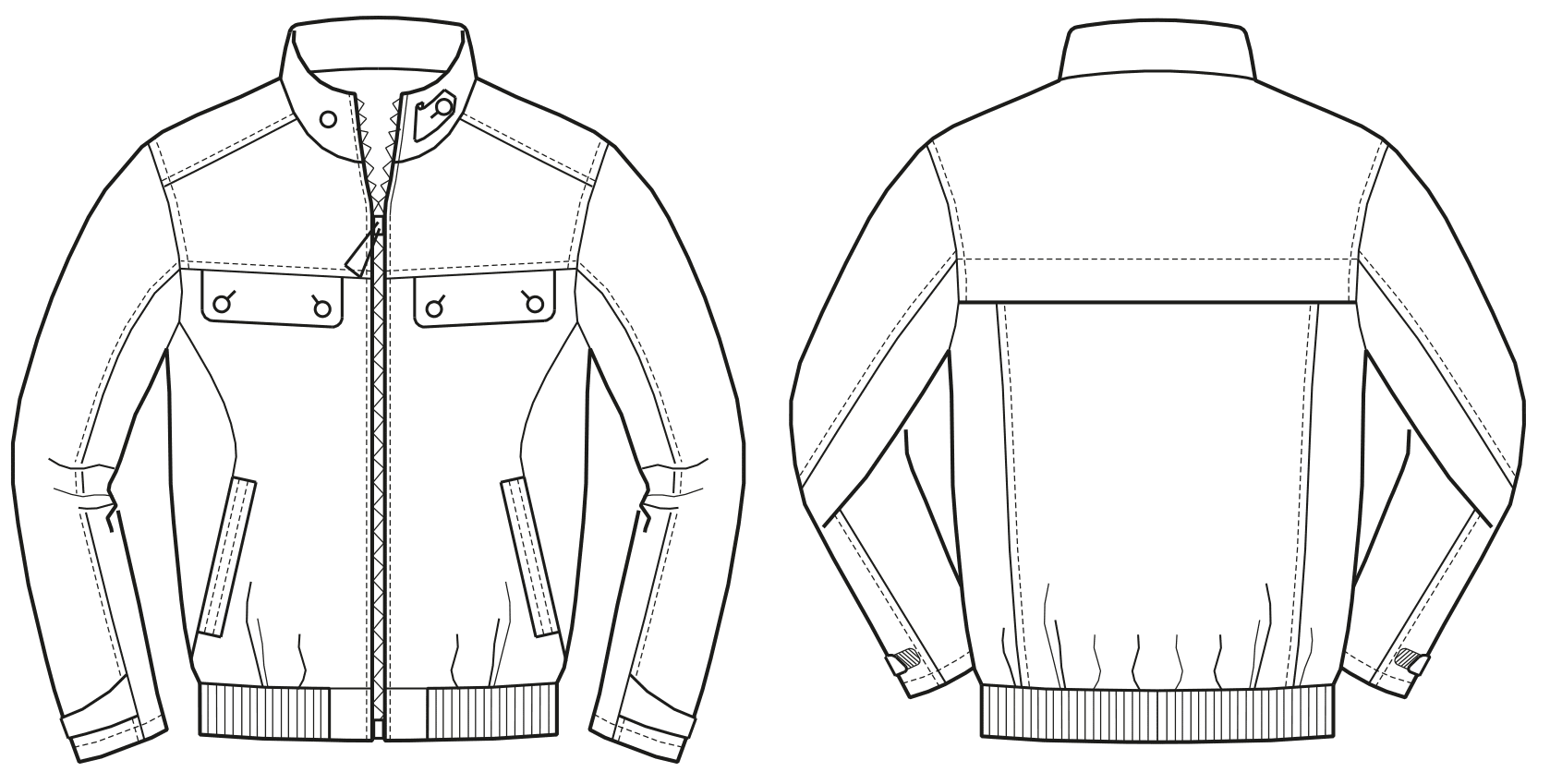 Blouson mit Stehkragen