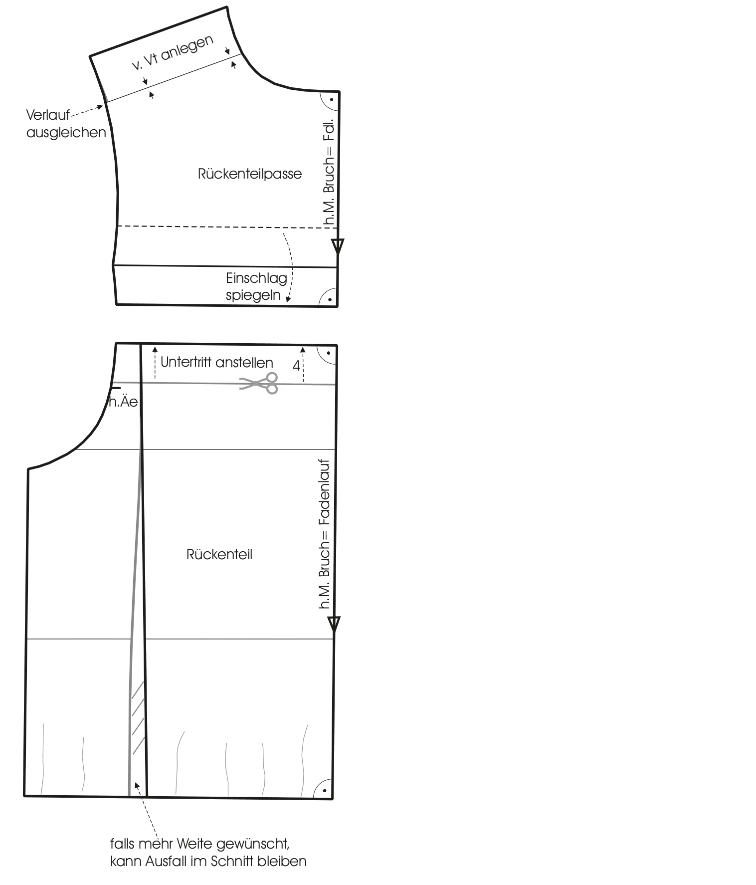 Rückenteil von der Bomberjacke mit Stehkragen