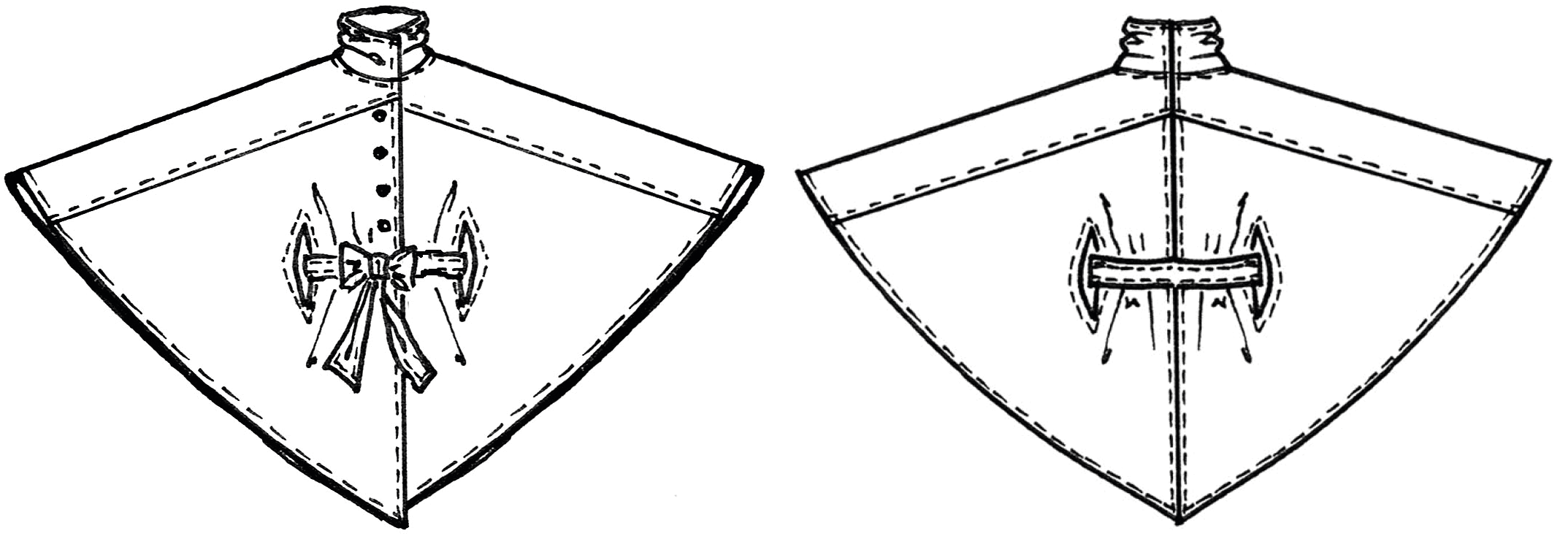 Schnittkonstruktion Cape mit Schulterpasse