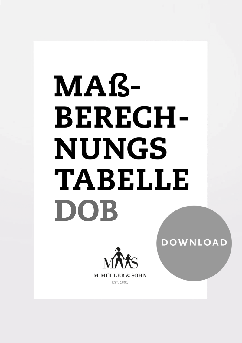 Produkt: Maßberechnungs-Tabelle für Damenbekleidung
