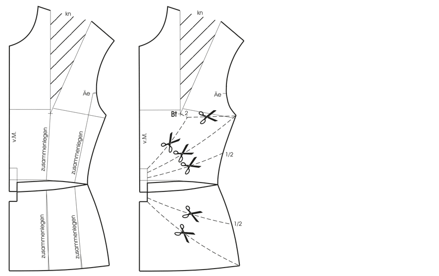 Blazer Schnitt Abnäherverlegung