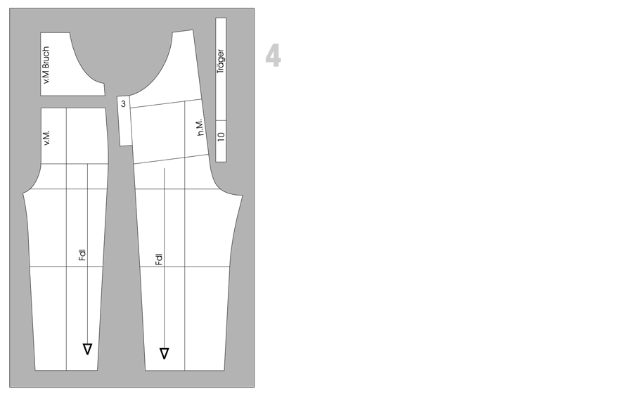 Kinder Latzhose Schnittkonstruktion