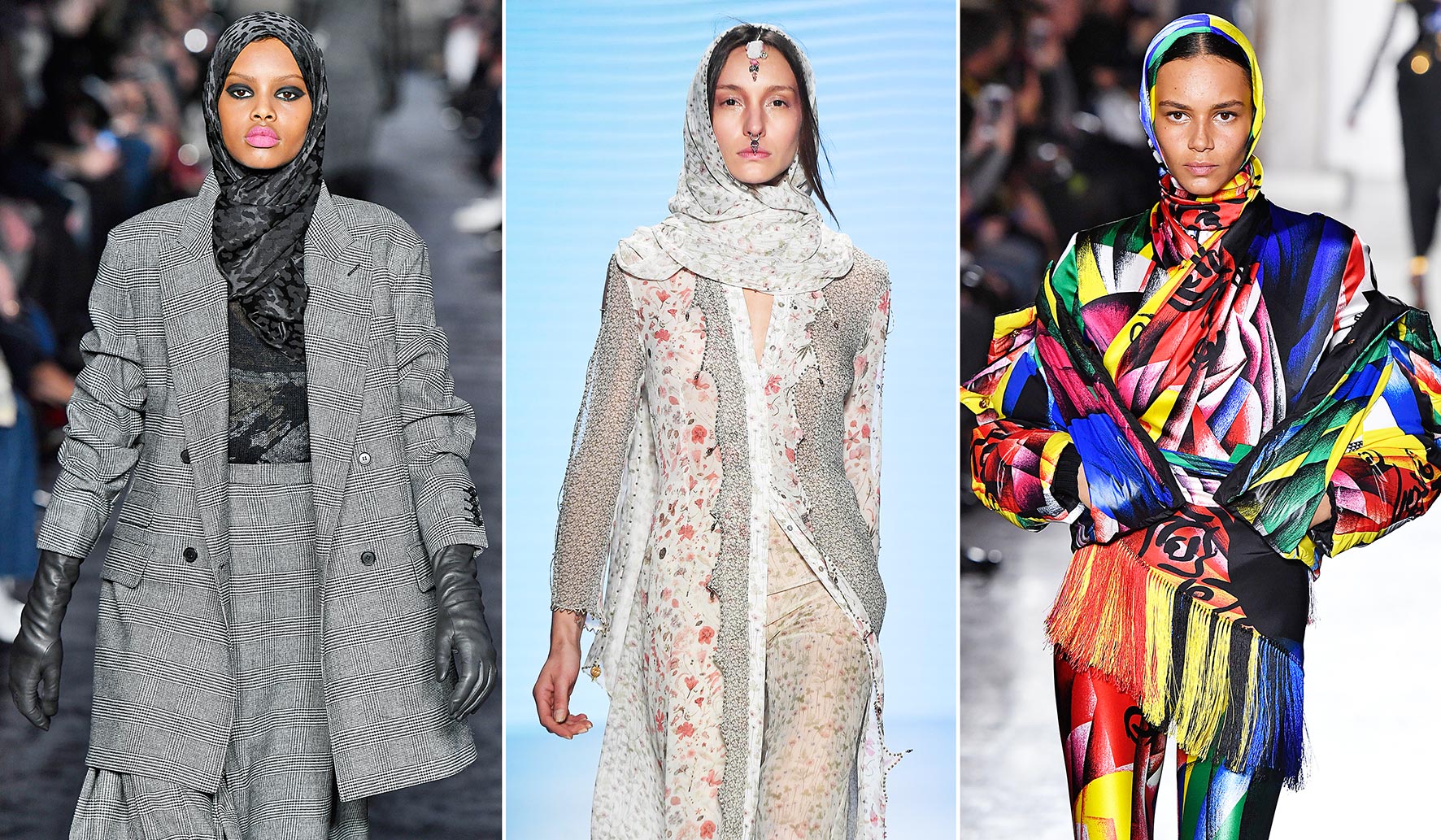 Inspiration Runway: Hidschab und Schaila bei Max Mara, Helo Rocher und Versace.