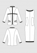 Produkt: Download Schnittmuster DOB Kleid mit passender Jacke
