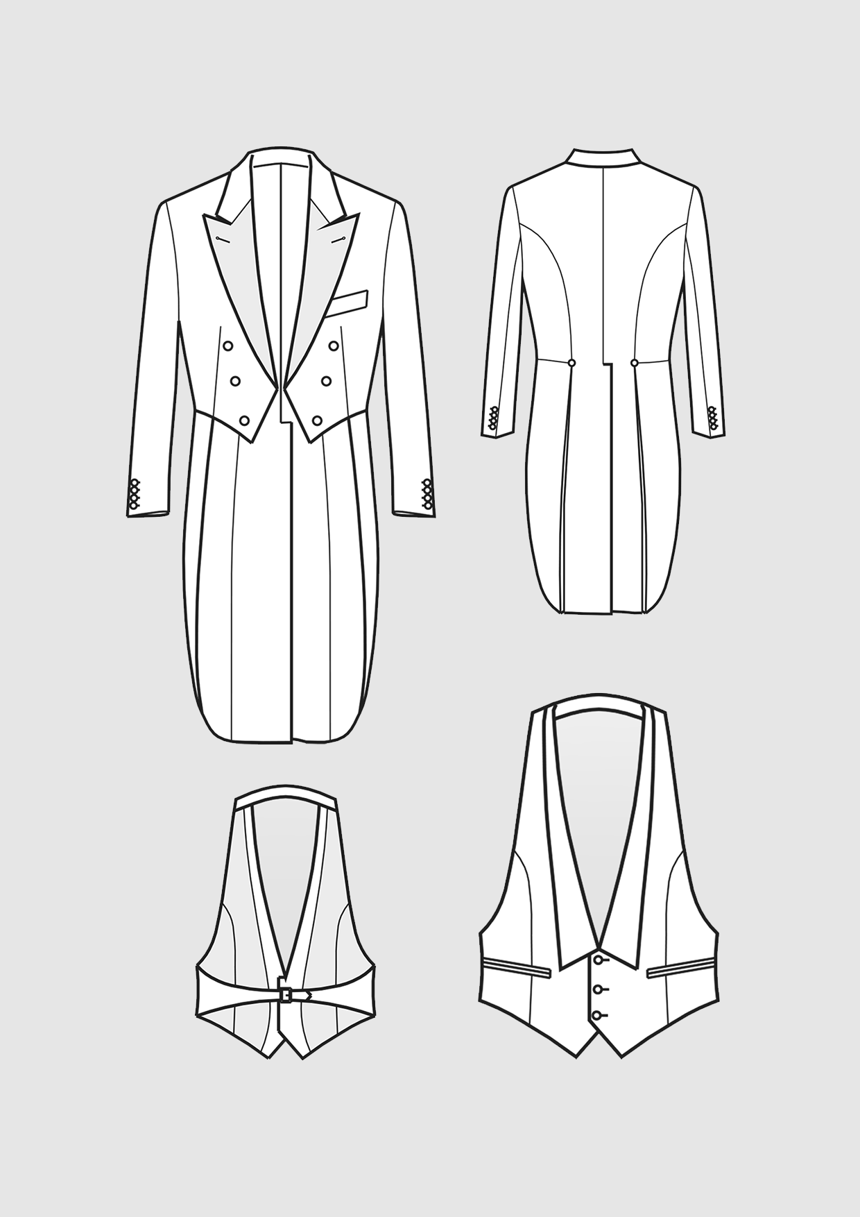 Produkt: Schnittmuster Frack und Frackweste
