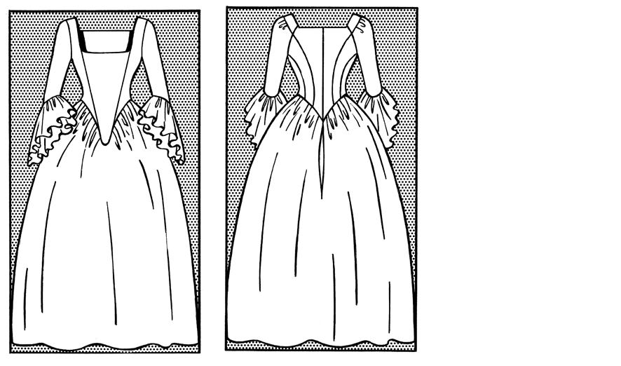 18. Jahrhundert – Rokoko-Kleid