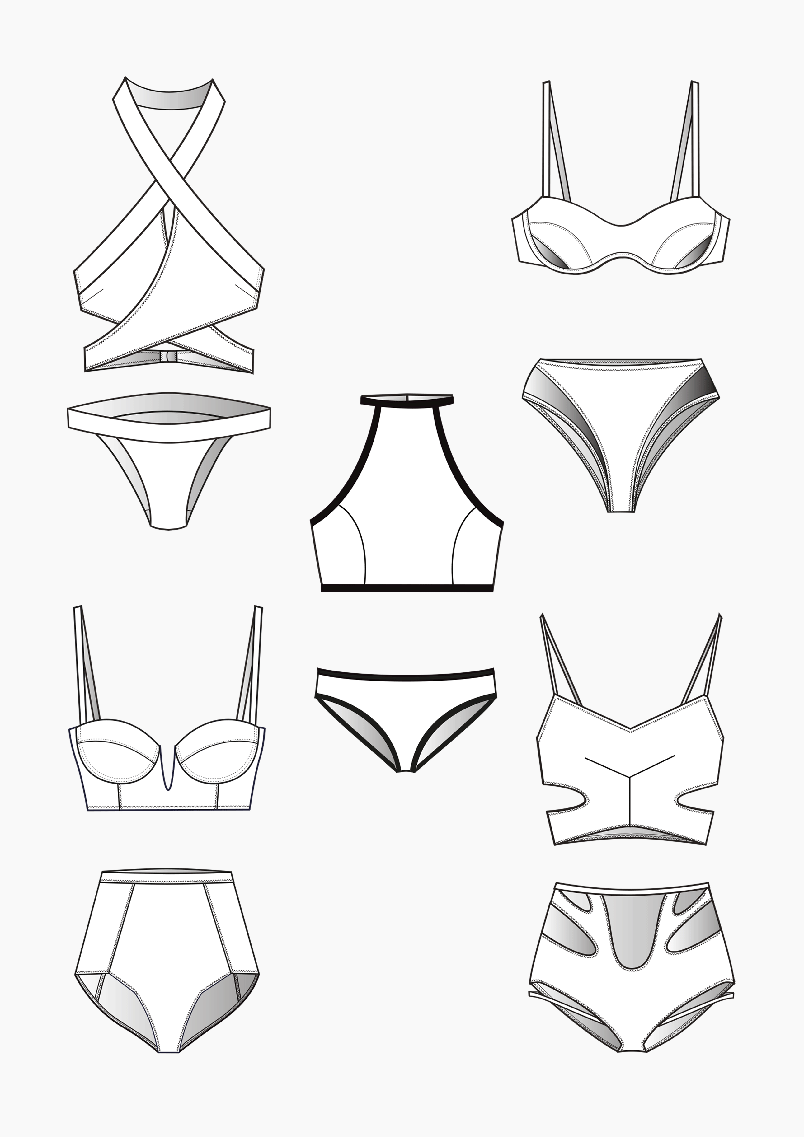 Produkt: Schnitt-Technik Bikinis
