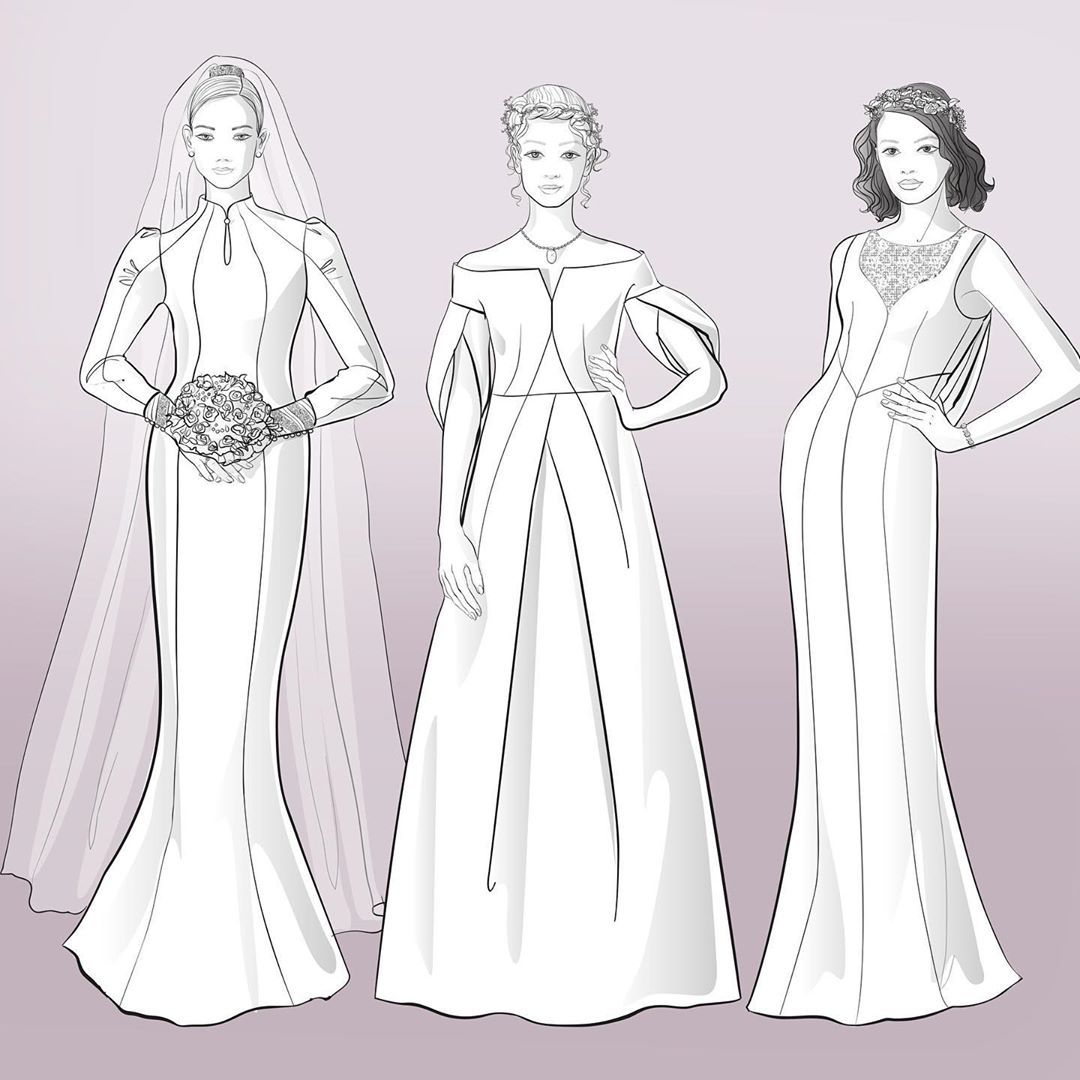 Wedding Dress Outline