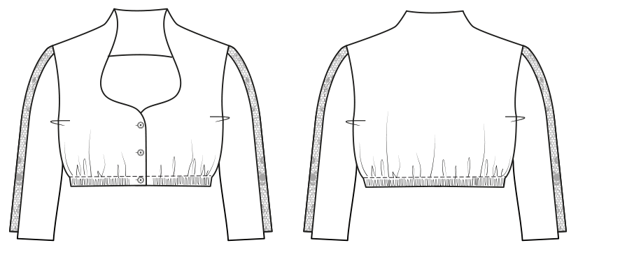 Schnittmuster Dirndlbluse mit Schneewittchenkragen