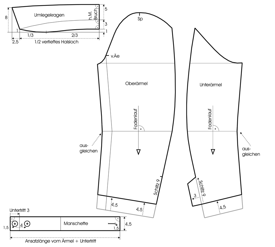 Pattern Construction for a Men's Denim Jacket