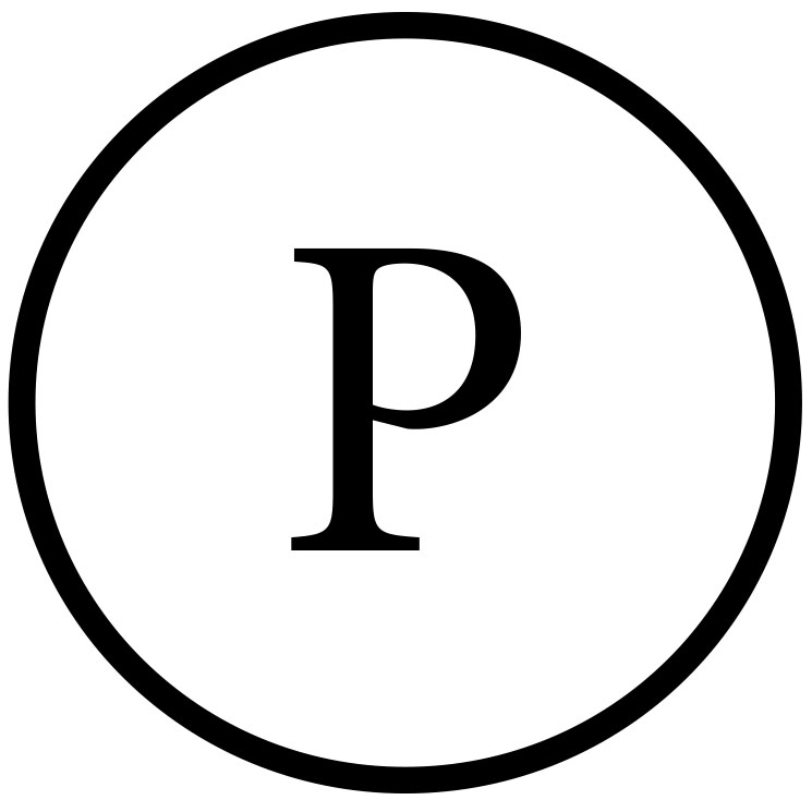 Das Symbol für die chemische Reinigung P.