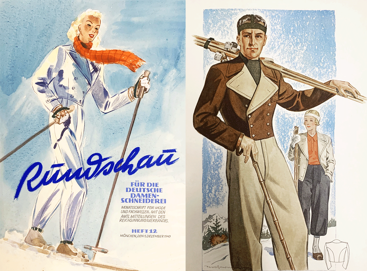 Historical images of ski fashion