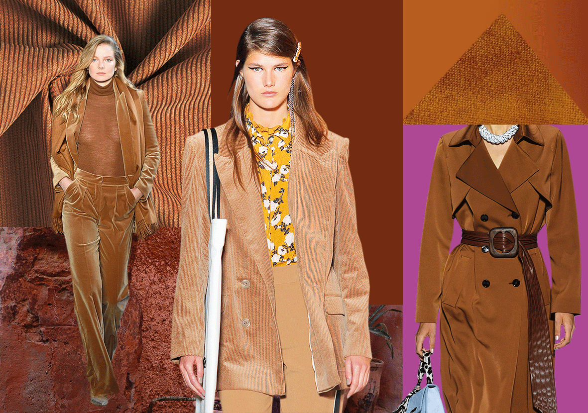 Mode in der Trendfarbe Basic Brown