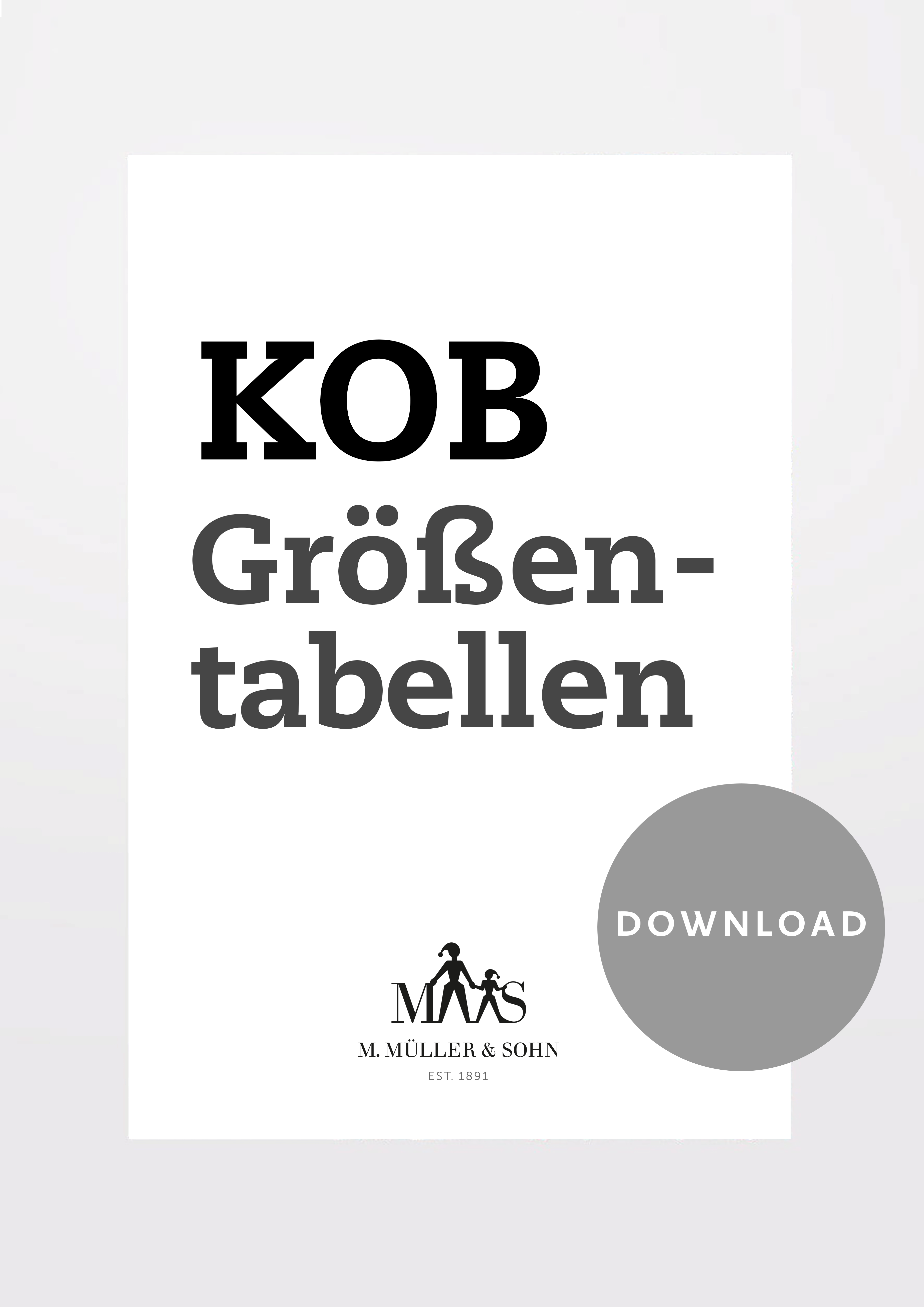 Produkt: Größentabelle für Kinder-Oberbekleidung