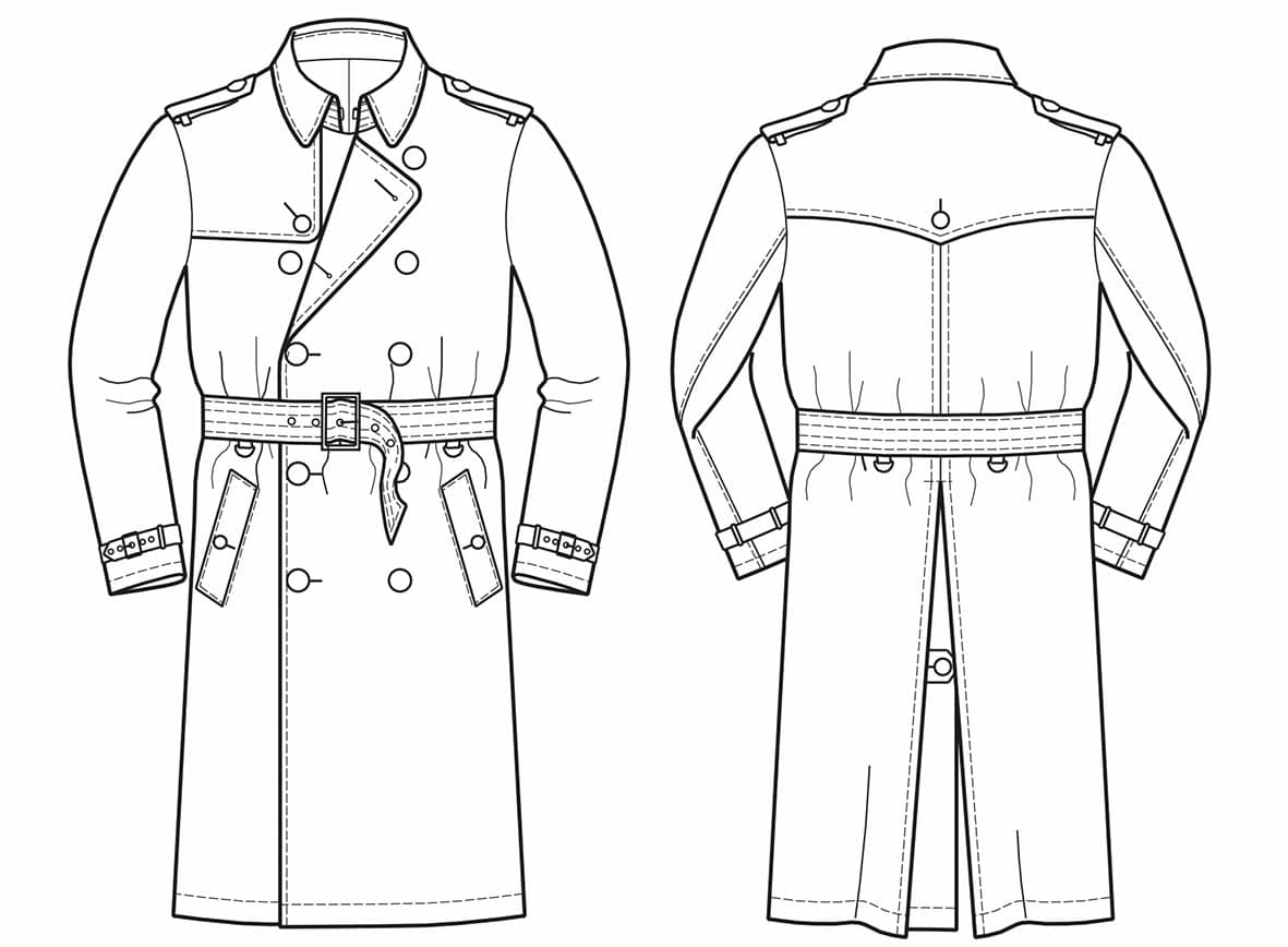 Pattern Trenchcoat for Men › M.Mueller & Sohn