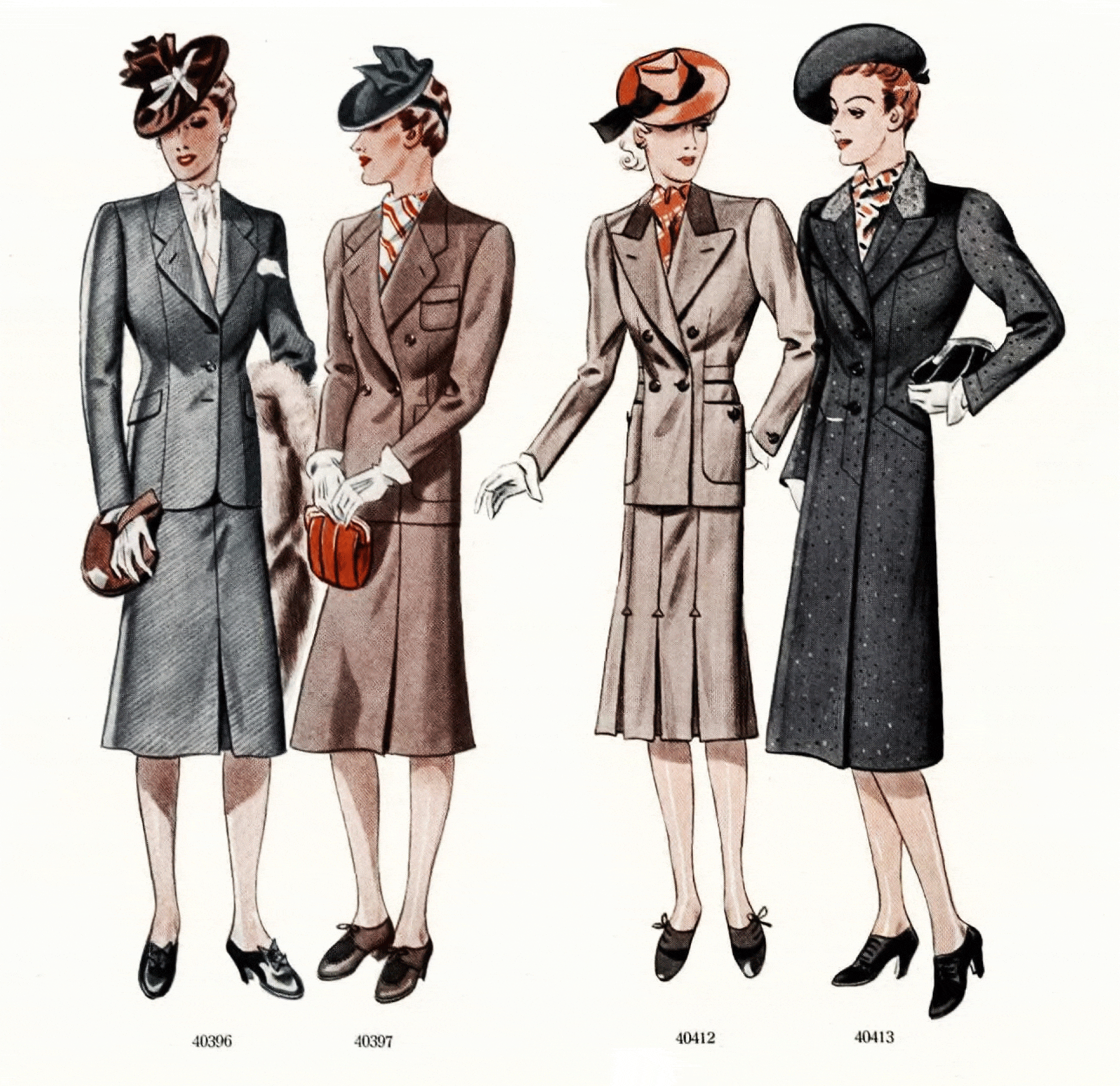 Damenbekleidung der 30er Jahre