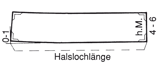 Schnittkonstruktion für geraden Stehkragen