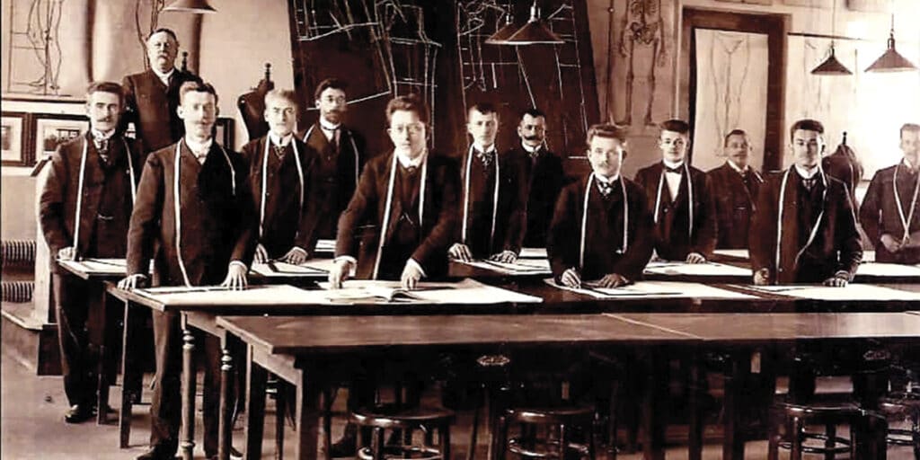 Gruppenbild Deutsche Bekleidungsakademie München Lehrgang 1904