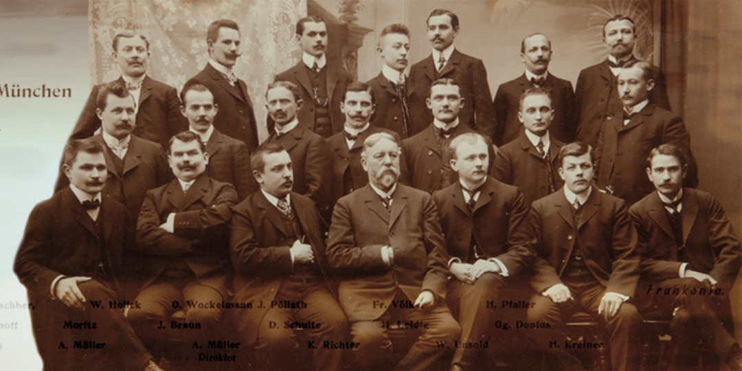 Gruppenbild Deutsche Bekleidungsakademie München Lehrgang 1908