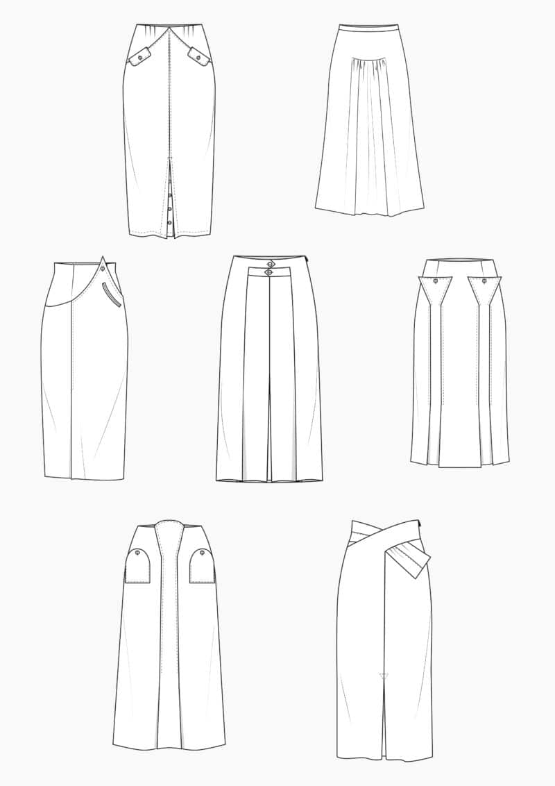 Produkt: Schnitt-Technik DOB Vintage Röcke