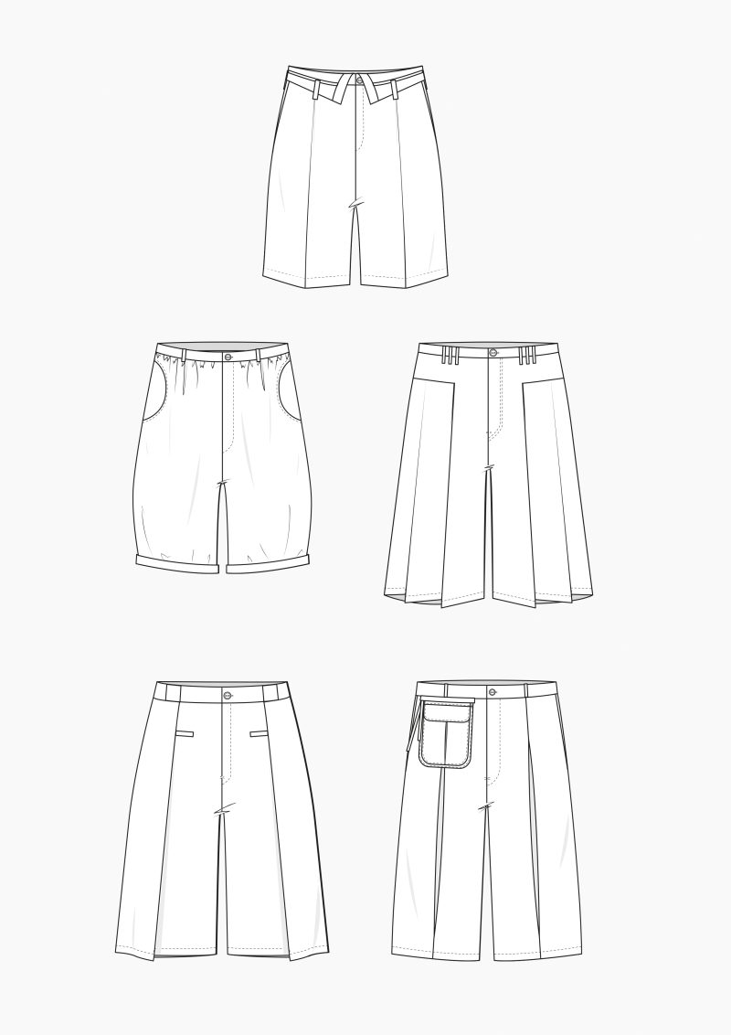 Produkt: Schnitt-Technik HAKA Business-Bermudas