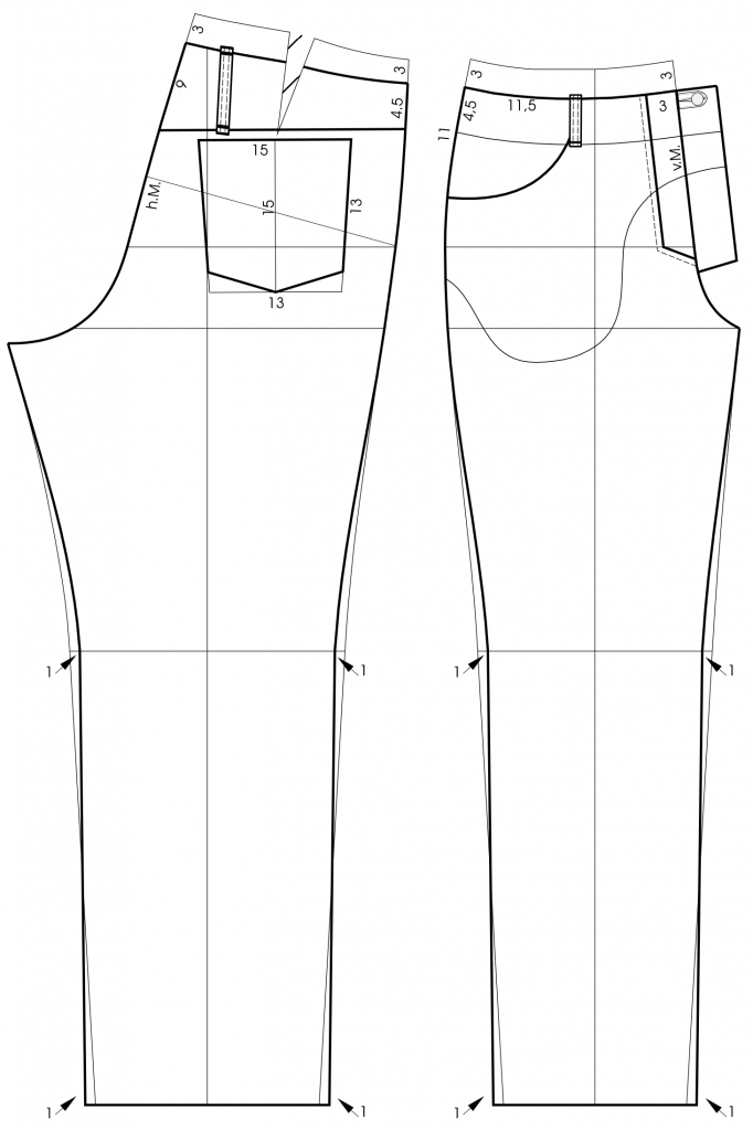 Pattern Construction for Leather Trousers › M.Mueller & Sohn