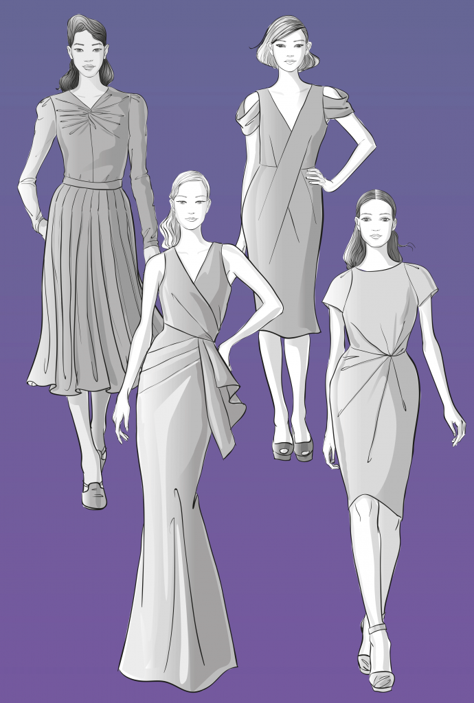 1950s Pattern, Evening Dress, Bridal, Ball Gown & Stole - Bust=34