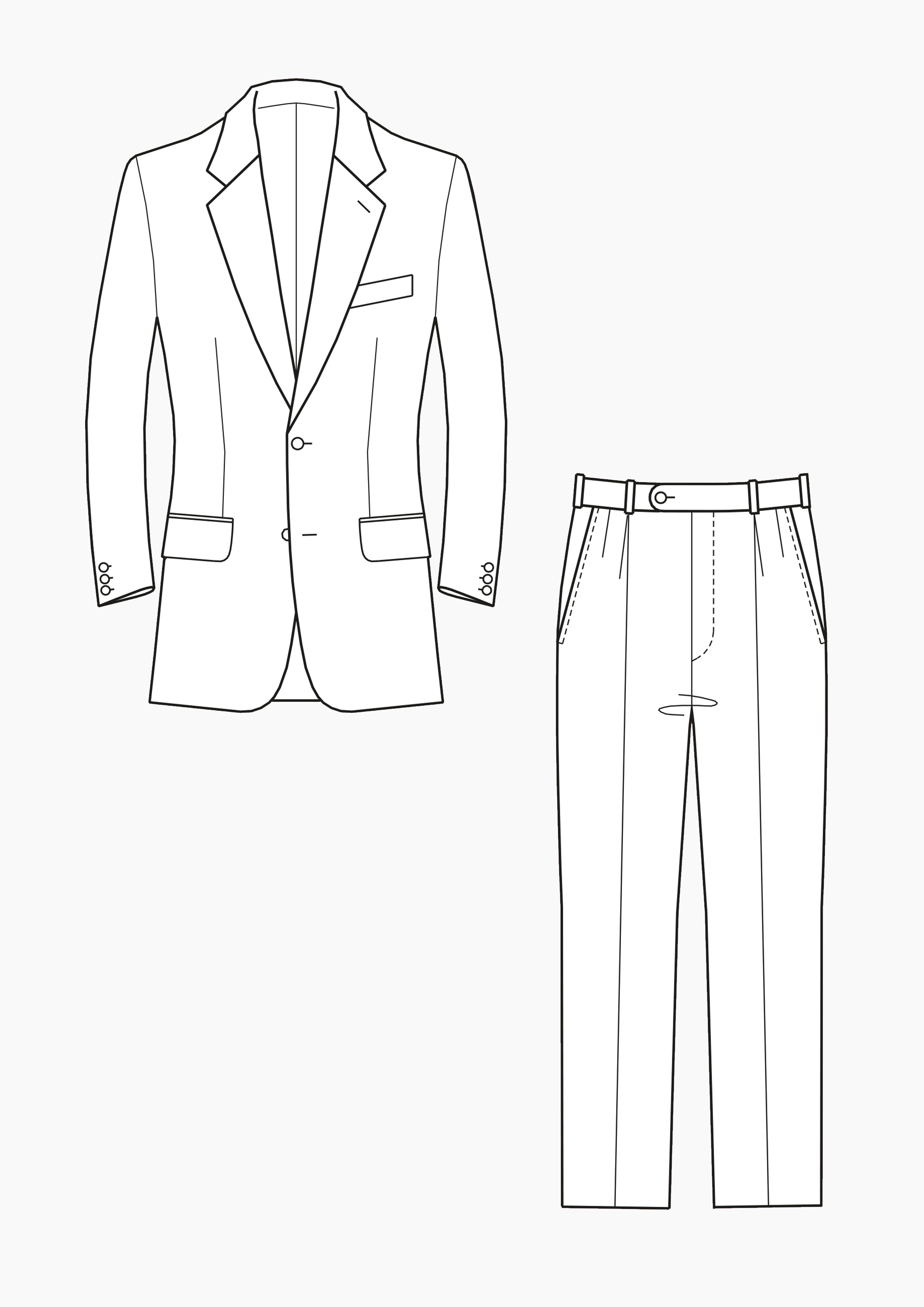 Product: Pattern Making Grading Jacket and Trousers