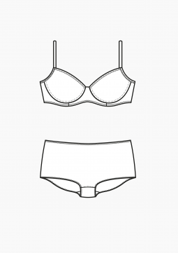Product: Download Pattern Construction Women: Seamless Bra with Frame and Panty