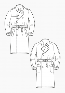 Product: Download Pattern Construction Men: Trenchcoats