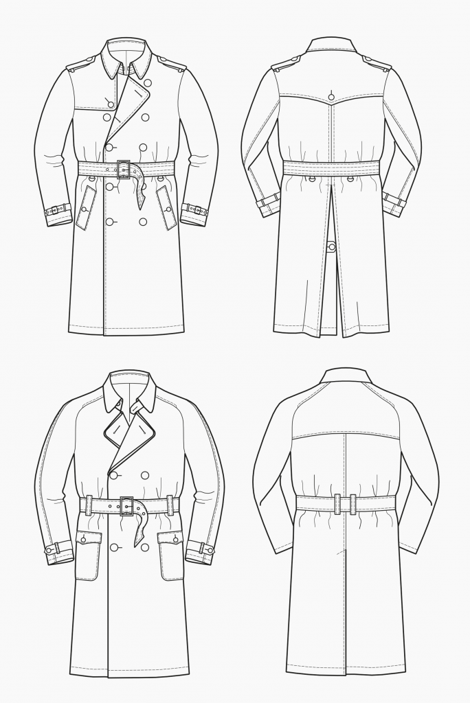 Pattern Making Trenchcoats for Men › M.Mueller & Sohn