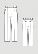 Product: Pattern Pleated Trousers Basic Block
