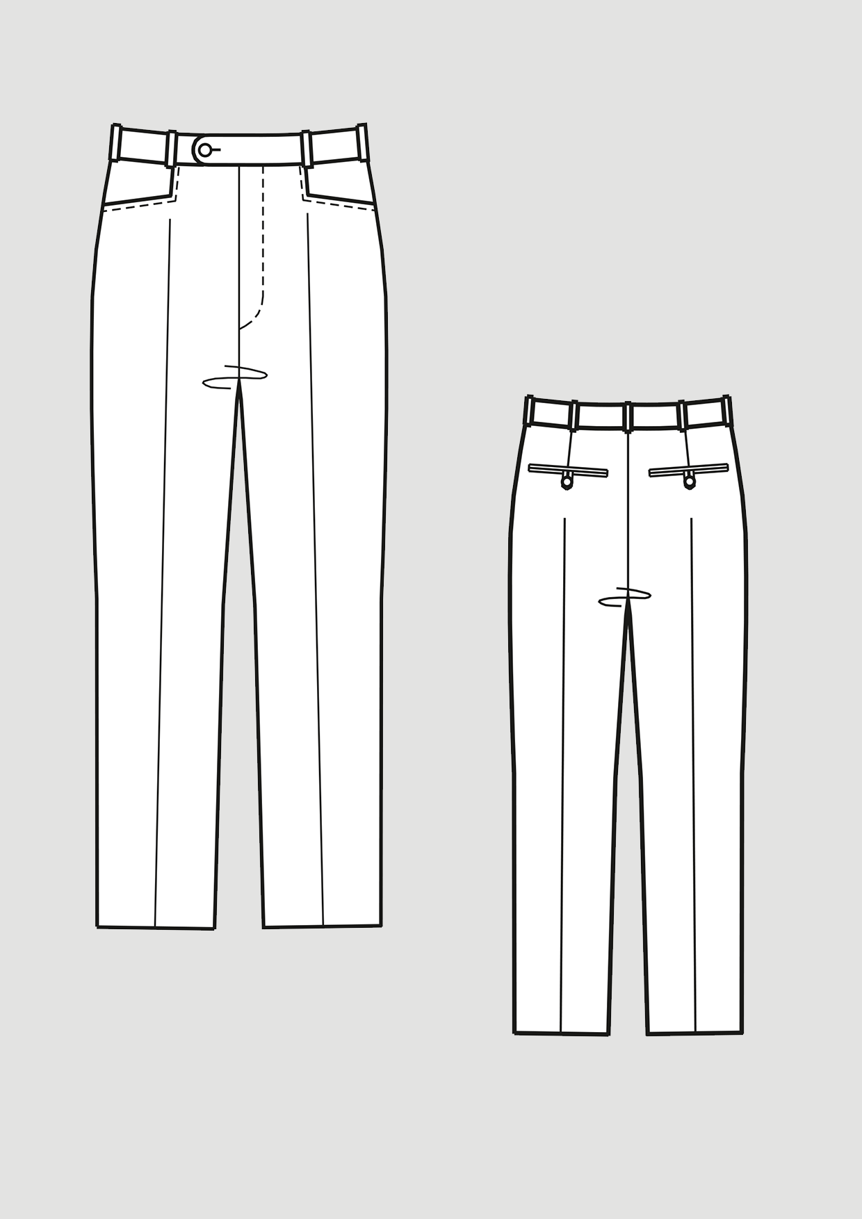 Product: Pattern Narrow Trousers with Dart Basic Block