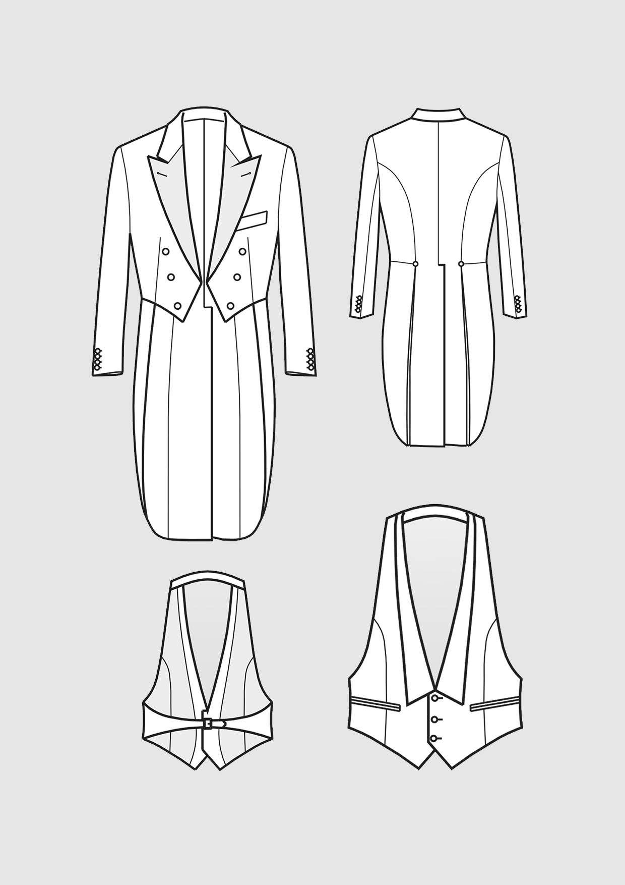 Product: Pattern Dress Coat and Dress Vest