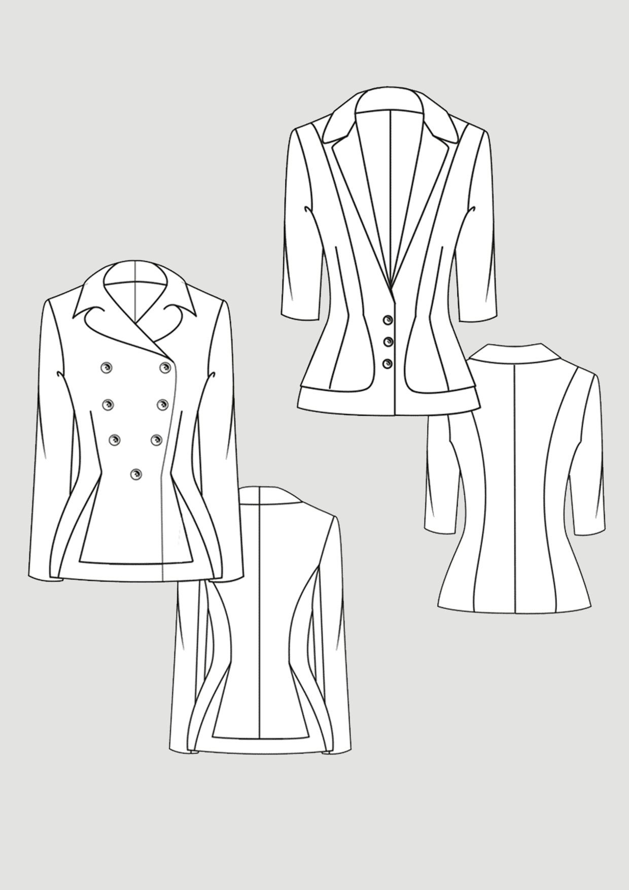 Product: Pattern Tight-Fitting Jackets