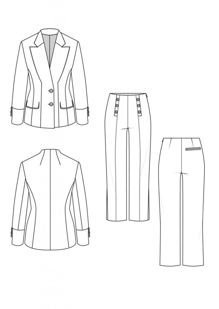 Pattern Trousers Suit › M.Mueller & Sohn