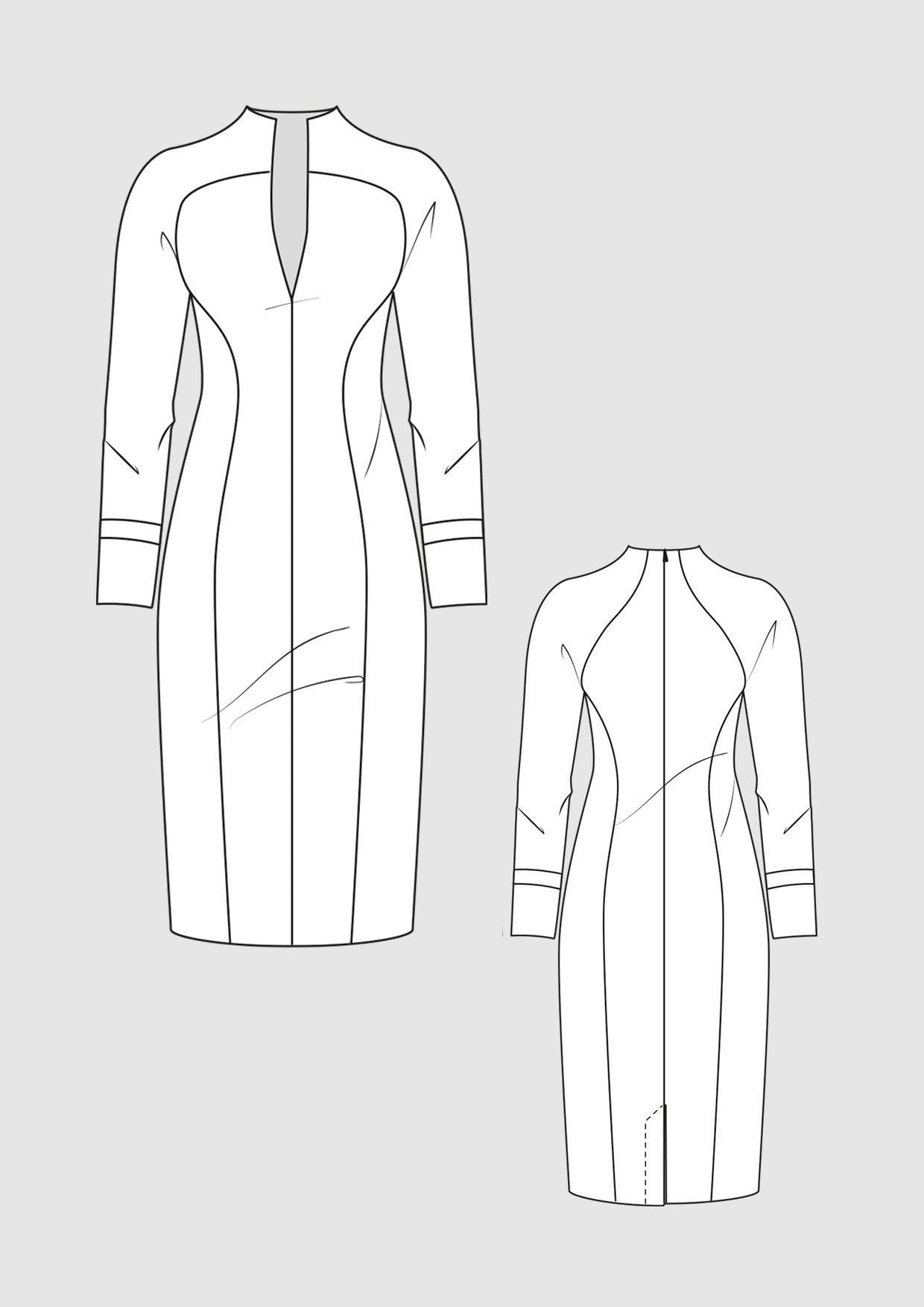 Product: Pattern Plus Size Raglan Dress