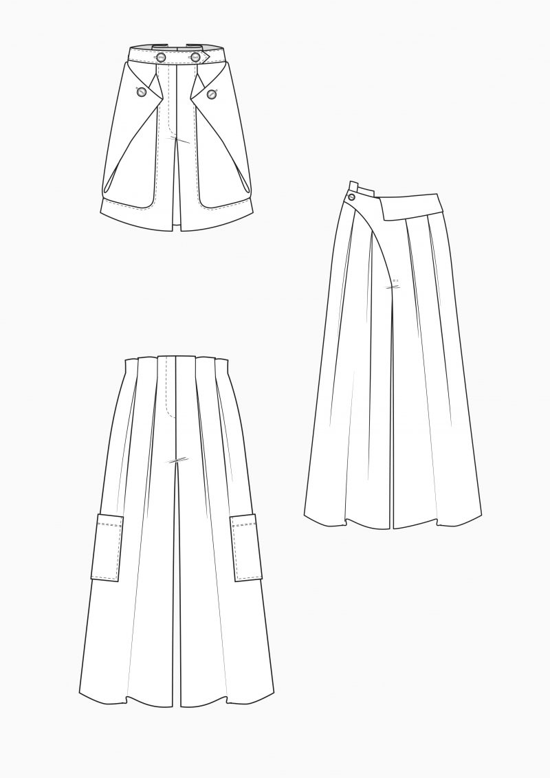 8 Culottes ideas  flat drawings fashion design sketches fashion sketches