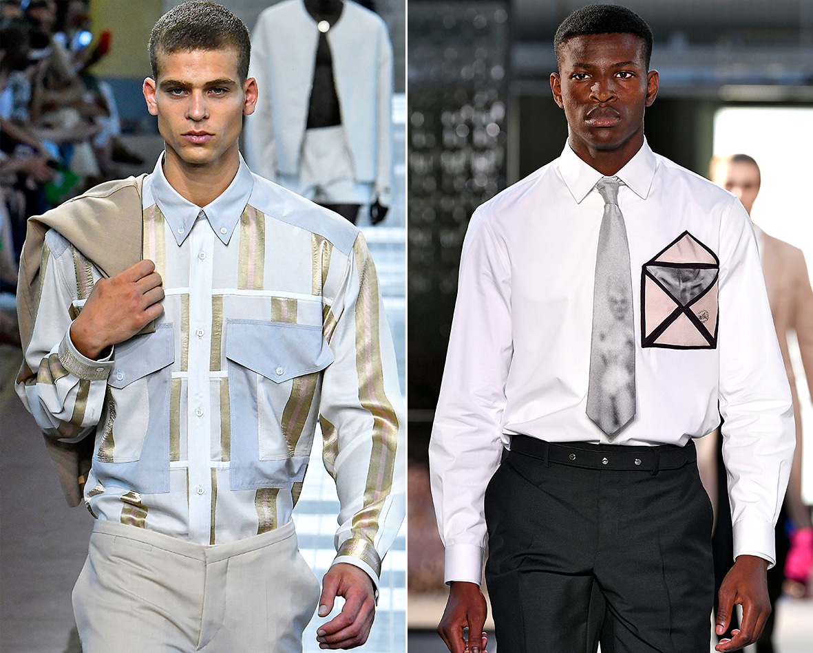 Men's shirts by Bikkembergs and Burberry